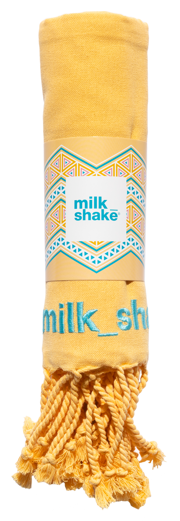 milk_shake Beach Towel - Yellow