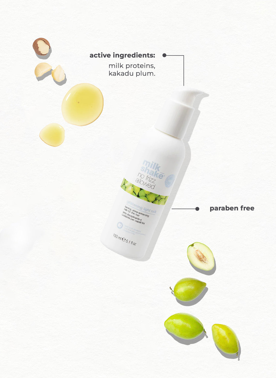 no frizz allowed glistening light milk 150ml