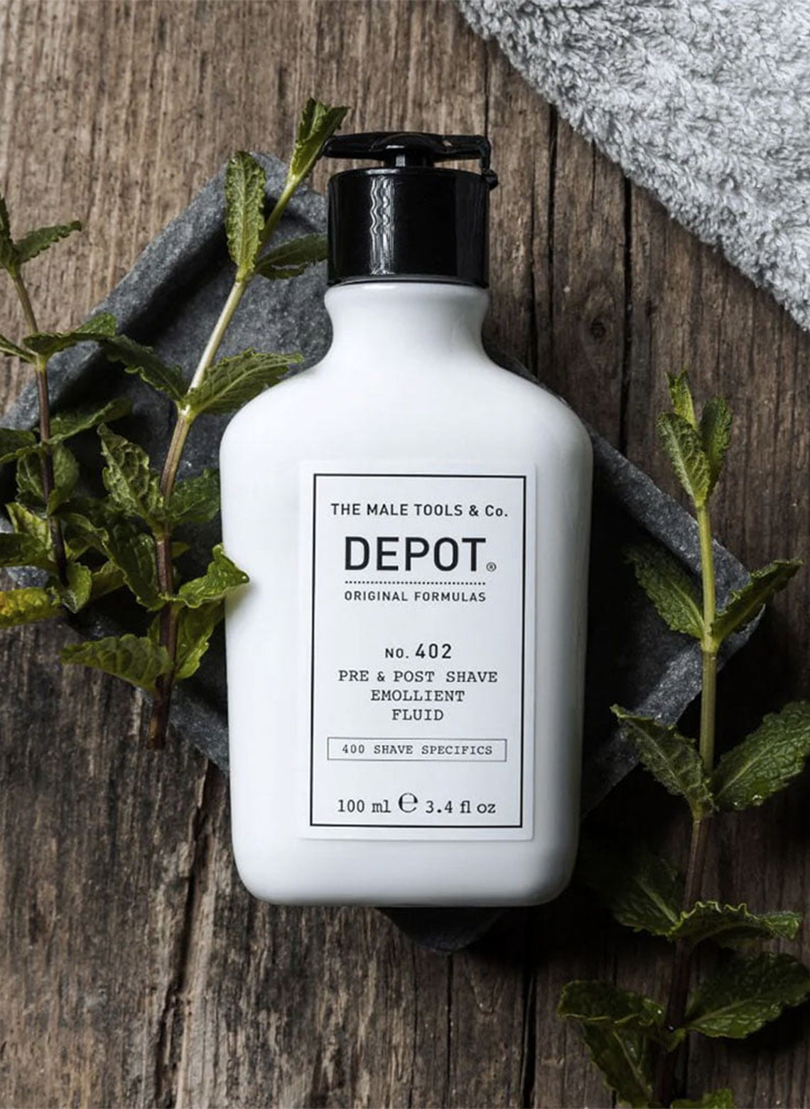 DEPOT NO. 402 PRE&POST SHAVE EMOLLIENT FLUID - Aretha Natural Beauty 