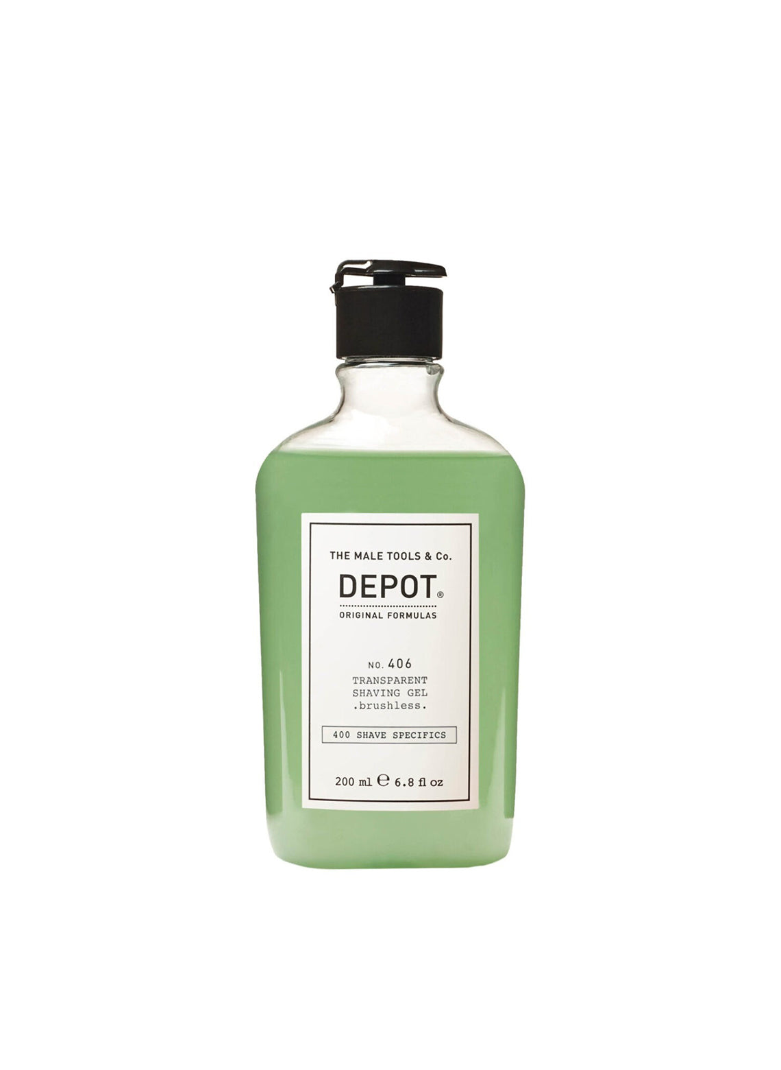 DEPOT NO. 406 TRANSPARENT SHAVING GEL BRUSHLESS