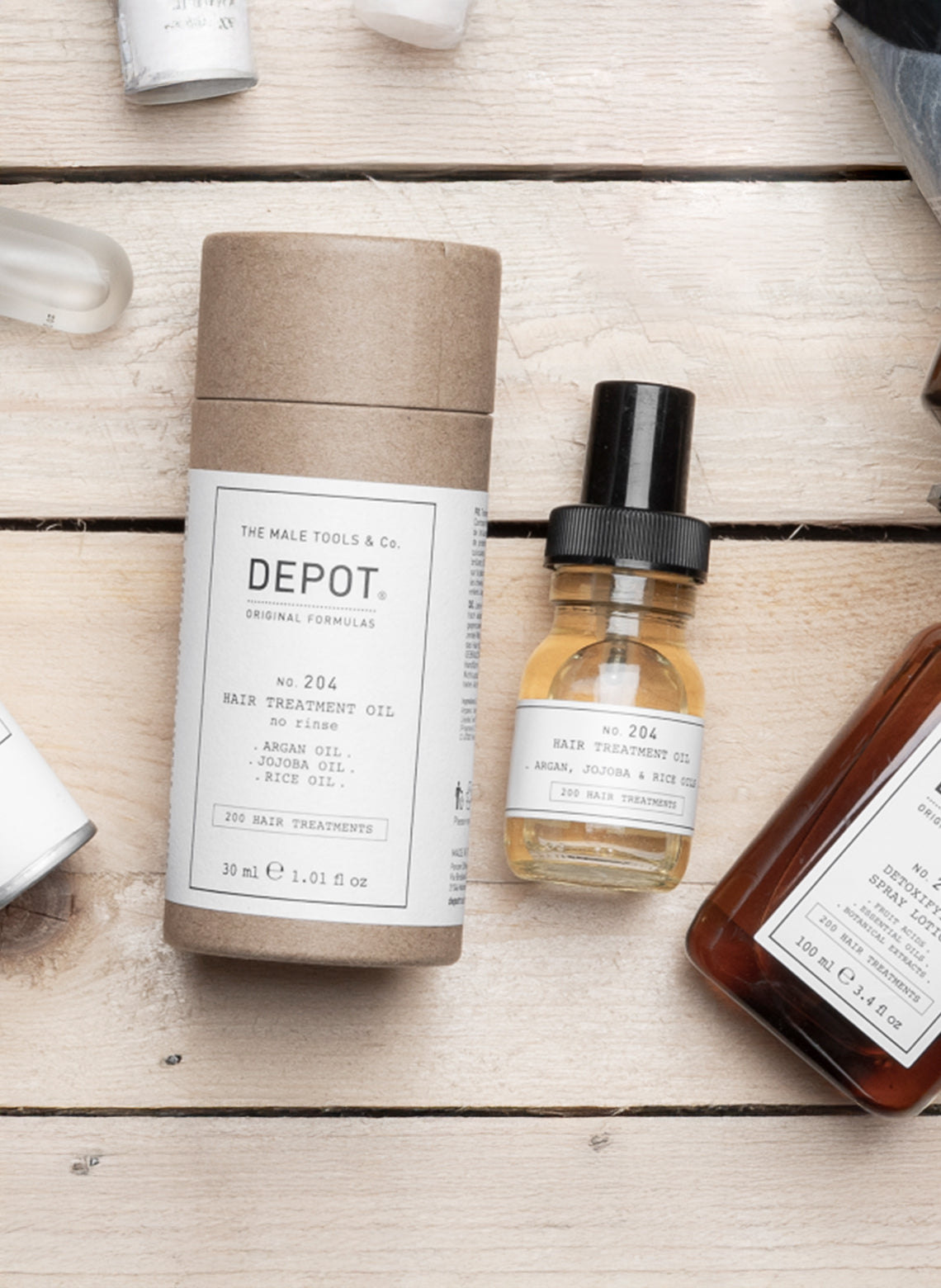 DEPOT NO. 204 HAIR TREATMENT OIL - Aretha Natural Beauty 