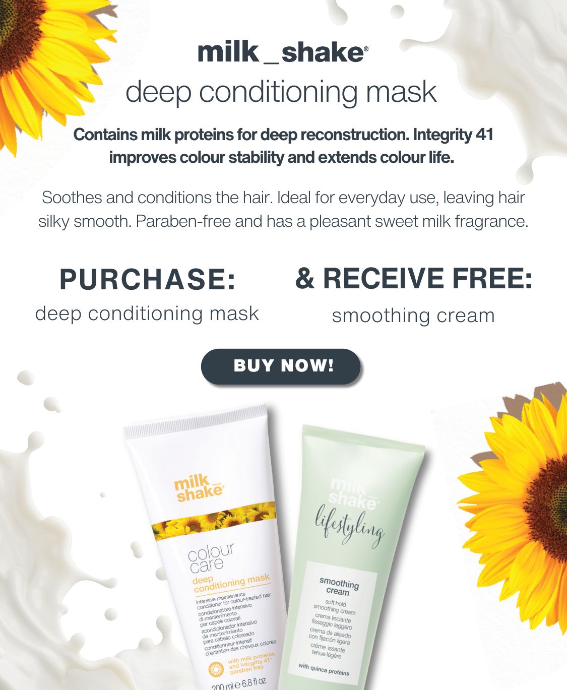 Color Care Deep Conditioning Mask + Smoothing Cream Bundle