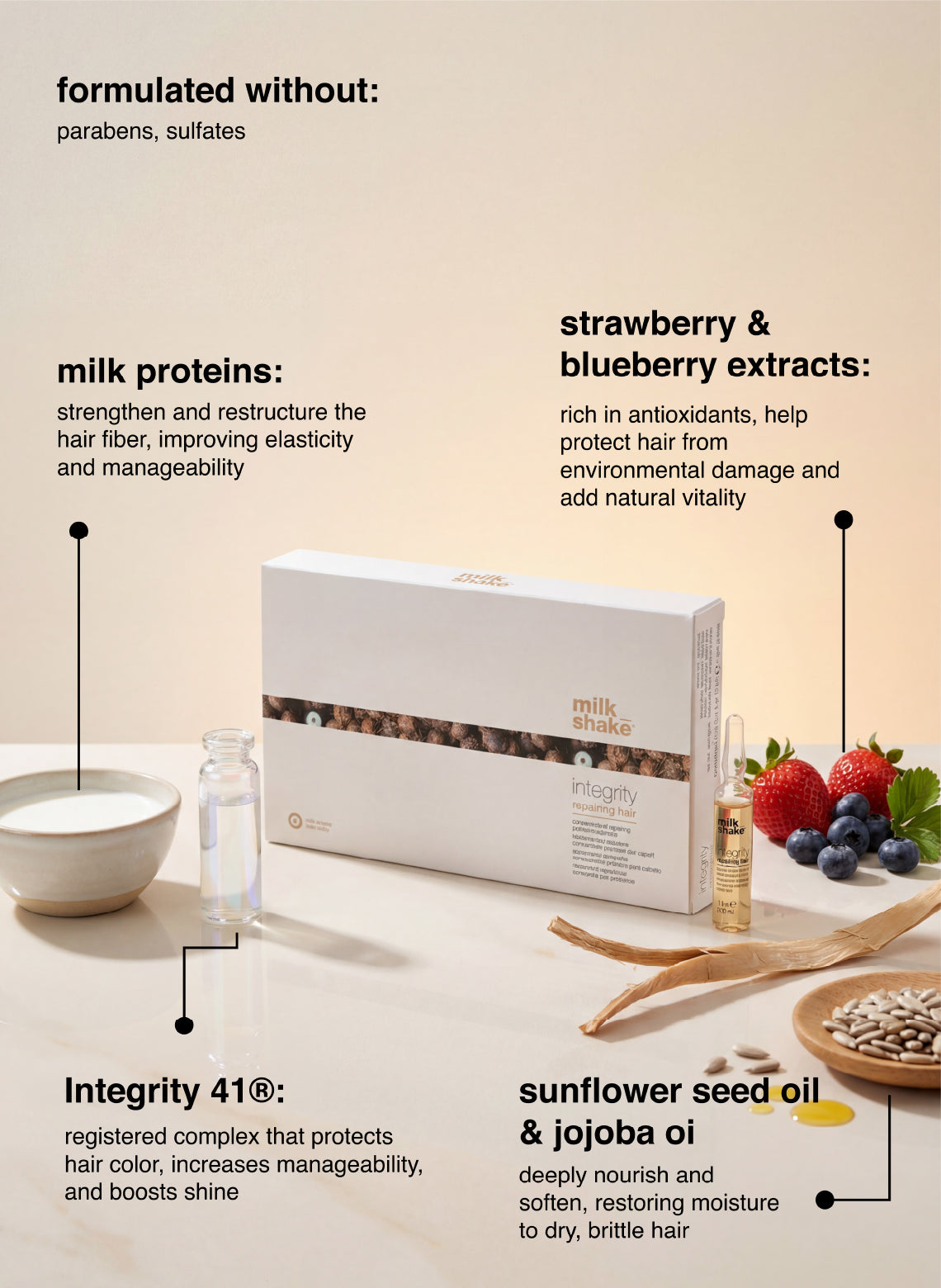 milk_shake integrity repairing hair lotion 12ml x 8 vials