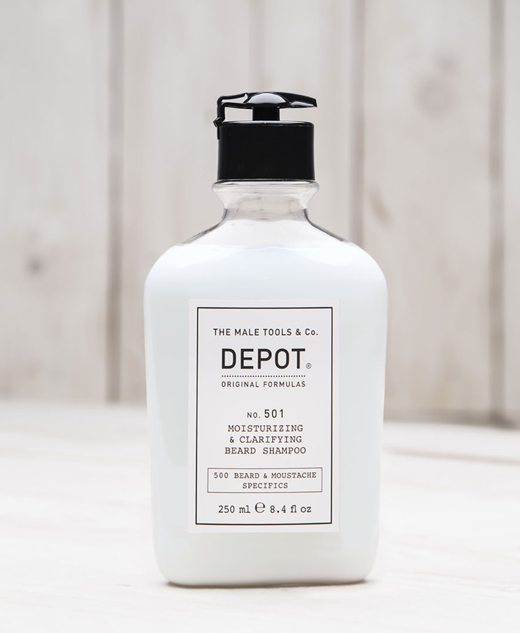 DEPOT NO. 501 MOISTURIZING & CLARIFYING BEARD SHAMPOO 250ml