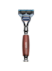 DEPOT WOOD & STEEL LUXURY HOME RAZOR (for 5 blades) - Aretha Natural Beauty 