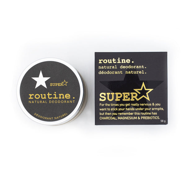 SUPERSTAR 58G DEODORANT JAR - ACTIVATED CHARCOAL, MAGNESIUM, PREBIOTICS